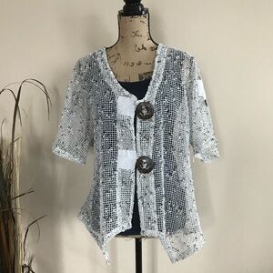 •Frazzle• open knit top